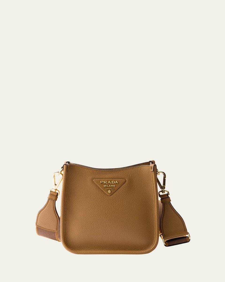 Mini Daino Soft Leather Hobo Crossbody Bag